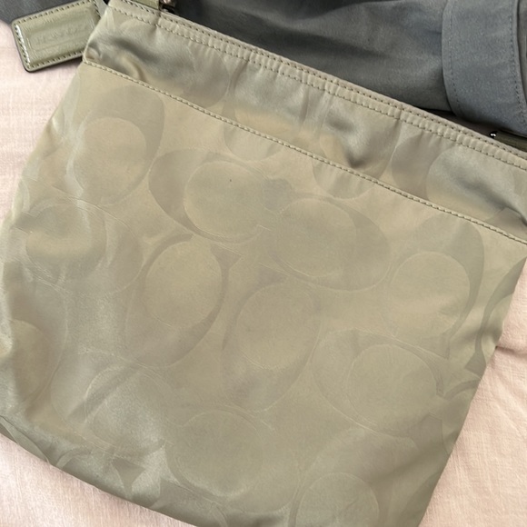 Coach Nylon Army Green Sage Crossbody Bag - Picture 8 of 10